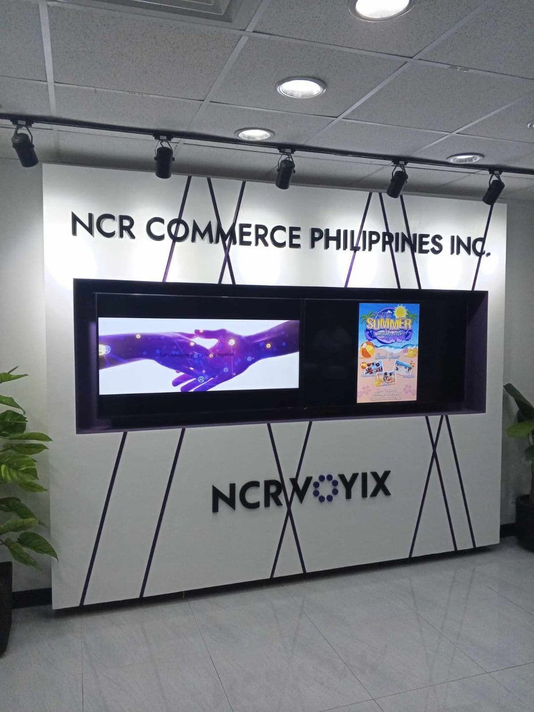 Custom printed retail signage installed in a Cebu store